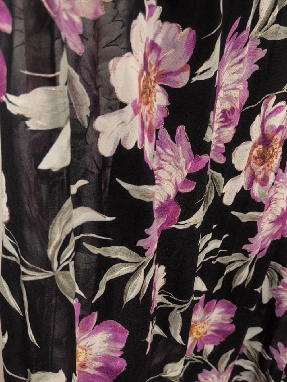 Enfocus Studio Black Maxi Dress Floral Print - Picture 6 of 9